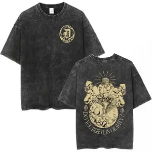 valentine shirts  Men Women Casual Cotton Short Sleeves T-shirts Anime Jojo Bizarre Adventure Vintage Washed T-Shirt Killer Queen Graphic T Shirts