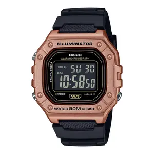 Casio Men’s Bronze Digital Sport Watch with Black Strap - W-218HM-5BVCF