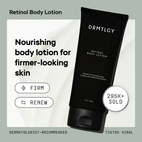 DRMTLGY Retinol Body Lotion, 6oz - Restores Youthful-Looking Skin with Shea Butter and Ceramides. Hydrates Dull, Dry Skin