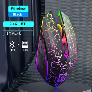 Bluetooth 5.2 Mouse RGB 2.4G Wireless Mouse Dual-Mode Gaming Mouse 6 Buttons Silent Mouse For  Tablet Laptops Computer