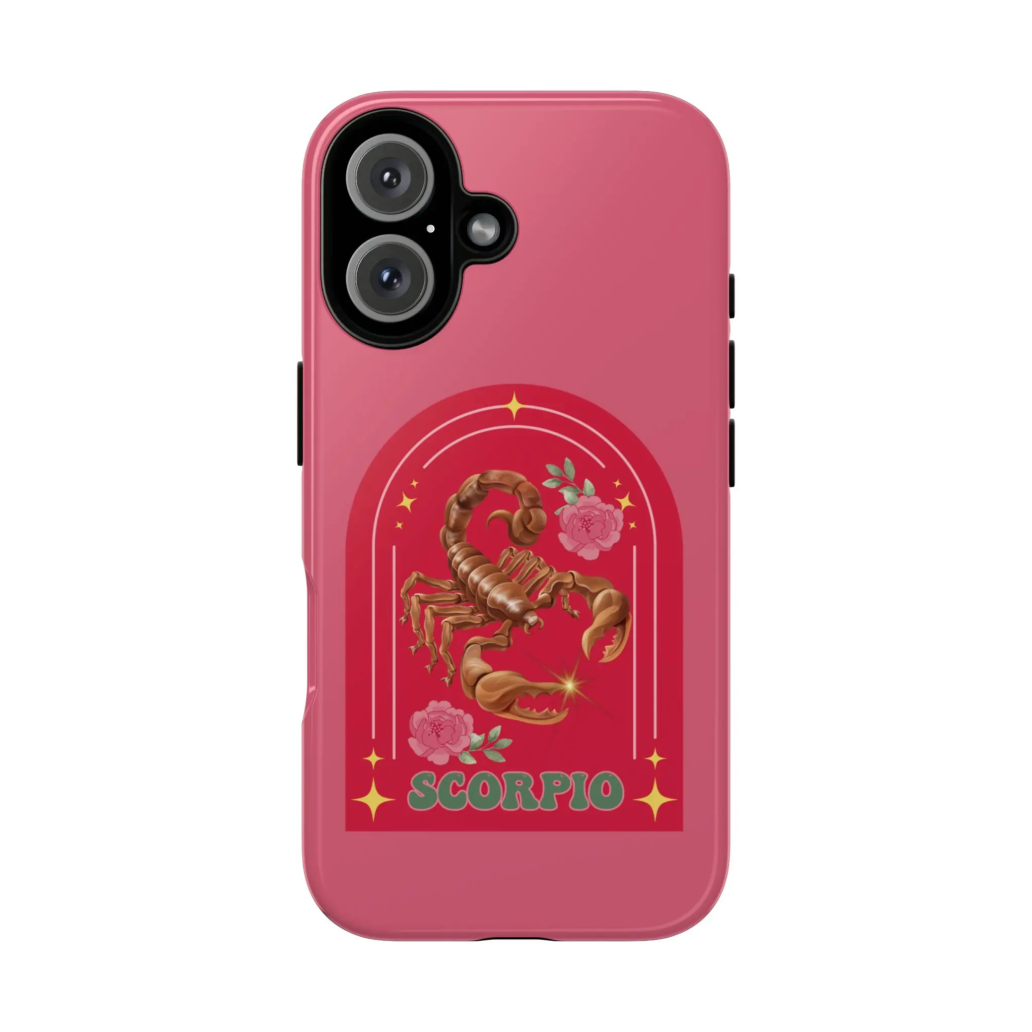 Scorpio Scorpion Zodiac Tough Case | Astrological Phone Cover, Pink Floral