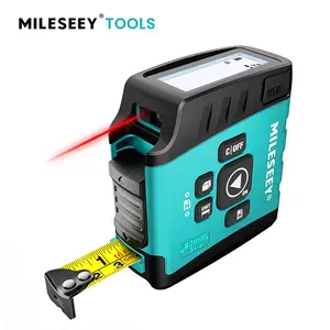 【FathersDayGift】MILESEEY DT20 3-in-1 Digital Laser Tape Measure, 130ft Laser Measuring Tool, 16ft Digital Tape, Real-Time Display, Area & Volume Measuring, Waterproof Rechargeable, Drop Resistant, Ideal Gifts for Him, Father's Day Gifts