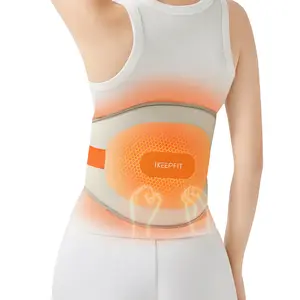 Cordless Heating Pad for Back Pain Relief: MAXwarm 3.0[2025 Upgraded], IKEEPFIT Electric Heat Pad with Massager for Period Cramps, Extra Large 65", 8000mAh Battery, Gift for Women Men (Beige)