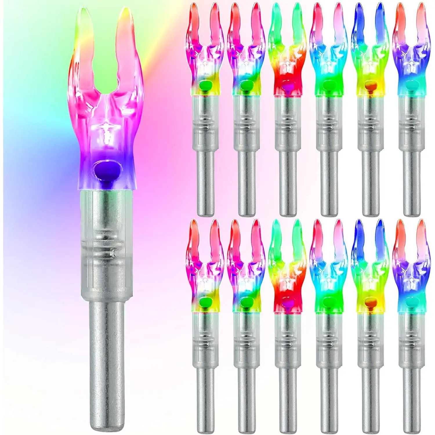 Lighted Nocks for Arrows, 12-Pack or 6-Pack, .244/6.2mm Size for Archery Hunting, Included Screwdriver, Arrows.244/6.2Mm, S Lighted Nocks