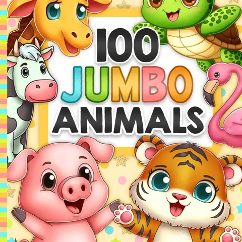 Kids' English Animal-Themed Interactive Drawing Book - 1-3 Toddlers' Activity Book, Washable Markers, Activity Papers, Colorful Animals, Vibrant Illustrations, Encourages Artistic Skills, Entertains Young Children