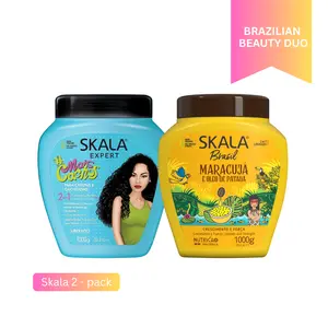 Skala Brazilian Beauty Duo – Skala Mais Cachos + Skala Brasil Maracujá & Óleo de Patauá Hair Masks (2×1000g) Hydrate Silky Haircare