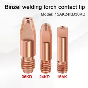 15AK/24KD/36KD Contact Tip for MIG/MAG Welding Torch, CO2 Welder Wire Nozzle, Copper & Zirconium Copper Welding Accessory