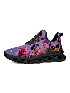Anime Theme Sports Shoes, Unique Print Fashion, Vibrant Cute Anime Style Kpop Trend, Comfortable Sole Design, Laces, Youth Anime Fans, Sneakers Trainer Shoes