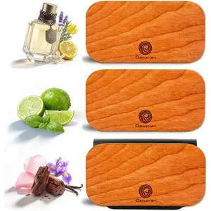 Car Air Freshener - Wood Air Freshener for Visor Clip - Long Lasting Car Odor Eliminator - Vehicle Scent Diffuser - Variety Scent Refill (Sandalwood - Cologne - Lime, CLIP INCLUDED)