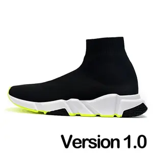Luxury sock soft knitting boots Classic speed Dad shoes Designer Athleisure Trainers for Men and Women Casual Breathable Soft Bottom knitting Socks sneakers slip-on ankle boots