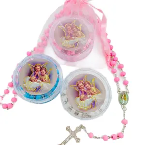 Recuerdos Para Bautizo, Baptism Favors rosarios de madera Unisex