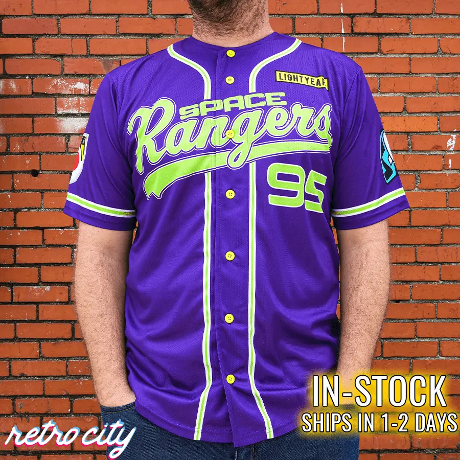 Space Rangers Full-Button Baseball Jersey (Purple) *IN-STOCK*