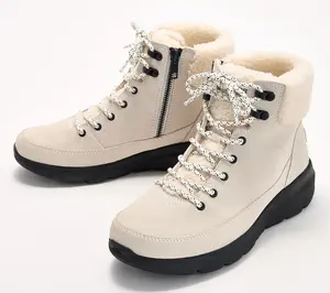 Skechers Glacial Ultra Water Repellent Suede Hiker Boots-Woodlands