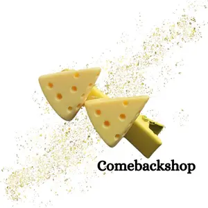 Hairpin For Cute Girls Cartoon Simulate Cheese Hair Clipsside Funny Personality Clip Headdress Daily Casual