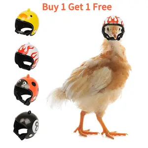 [Buy 1 Get 1 Free] 4-Pack Creative Pet Supplies Protective Chicken Helmet Chick Hen Hat Bird Hat Head Cover Costumes Outfits