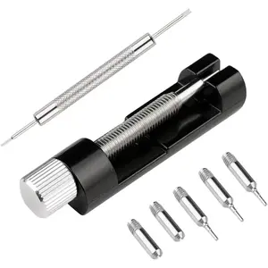 Watch Link Removal Kit Tools to Adjust and Remove Bracelets Pin Remover for Sizing Strap Watch Band Adjustment Tool Kit with Extra Replacement