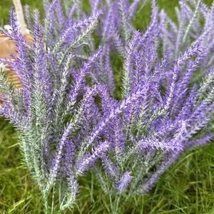 10 Bundles, Artificial Lavender Flowers Outdoor UV Resistant Fake Flowers Faux Plastic Plants Garden Porch Window Box Decorating Home Decor Room Decor Table Decor (Purple) FathersDayGift