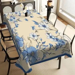 1pc fashionable creative tablecloth, digital printing technology, rectangular tablecloth, suitable for indoor/outdoor dining, daily use, parties, home decoration, daily table setting