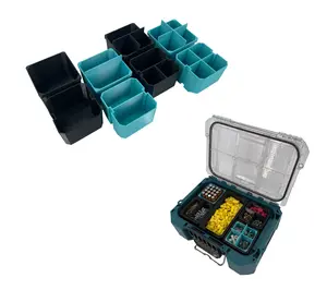 Makita MAKTRAK Deep Compact Organizer Box Compatible Small Nesting Bins - Black