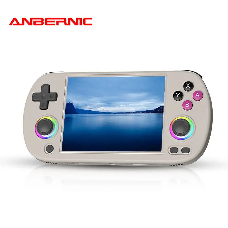 ANBERNIC RG40XX H 64GB handheld game console -4-inch IPS OCA screen, Linux 64 bit, 1.5GHz quad core CPU, 5G WiFi/Bluetooth 4.2, HDMI TV output, 5000+pre installed retro games, 3200mAh 6H battery, RGB lights and vibration