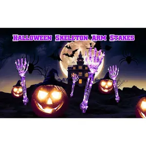 Halloween Outdoor Garden and Graveyard Decor: Glowing Skeleton Hand