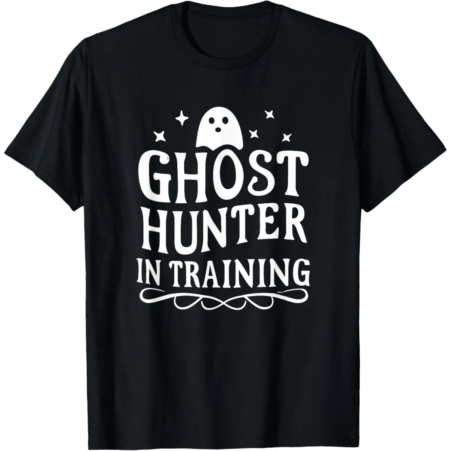 Women's 100% Cotton Short-Sleeve Casual Round Neck Distressed Graphic T-Shirt for Paranormal Investigator Ghost Hunter in Training