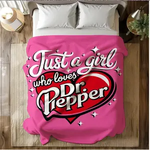 Countdown Sale! Dr. Pepper Soft Flannel Throw Blanket - Cozy & Warm For Couch, Bed, Office, And Travel For Mother's Day, And Holiday Parties，Suitable for all four seasons，Valentine's Day exclusive gifts，Suitable for giving to couples, friends and children