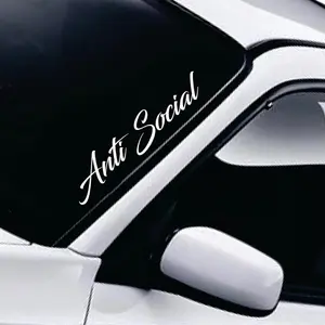 Anti Social Car Decal Truck Bumper Sticker Window Windshield Banner JDM Vinyl