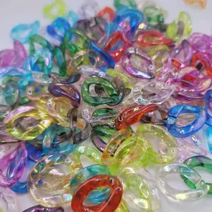 50 piece acrylic chain links, clear colors