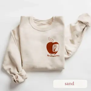 Bookworm Sweatshirt | Scarry Worm Driving Apple Car Graphic Book Club, Library, Bookish Gift, Book lover Gift Sweatshirt