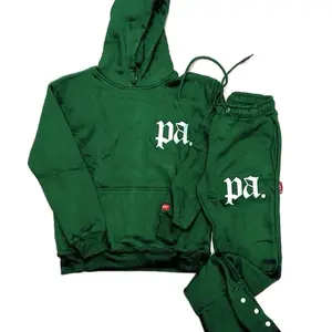 Unisex Pray Apparel Stacked Sweatsuit Set - 4 Colors Hooded Sweatshirt & Pants with Logo, Comfortable Unisex Clothing - Top, Trouser