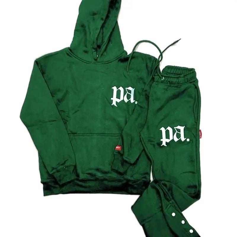 Unisex Pray Apparel Stacked Sweatsuit Set - 4 Colors Hooded Sweatshirt & Pants with Logo, Comfortable Unisex Clothing - Top, Trouser