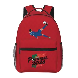 Casual Soccer2026 Outdoor Backpack 2026 World Football Laptop Daypack Funny Cartoon Portuguese Players Travel Backpack for Men Women Birthdays, Parties & Gift Giving