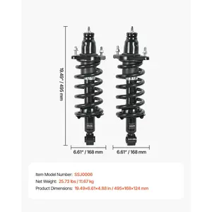 VEVOR Rear Shock Absorber Strut Assembly, 2Pcs Shock and Strut Assembly with Coil Spring, Compatible with 2007-2009 Honda CR-V Models, Automotive Replacement Struts for OE 172497L 172497R