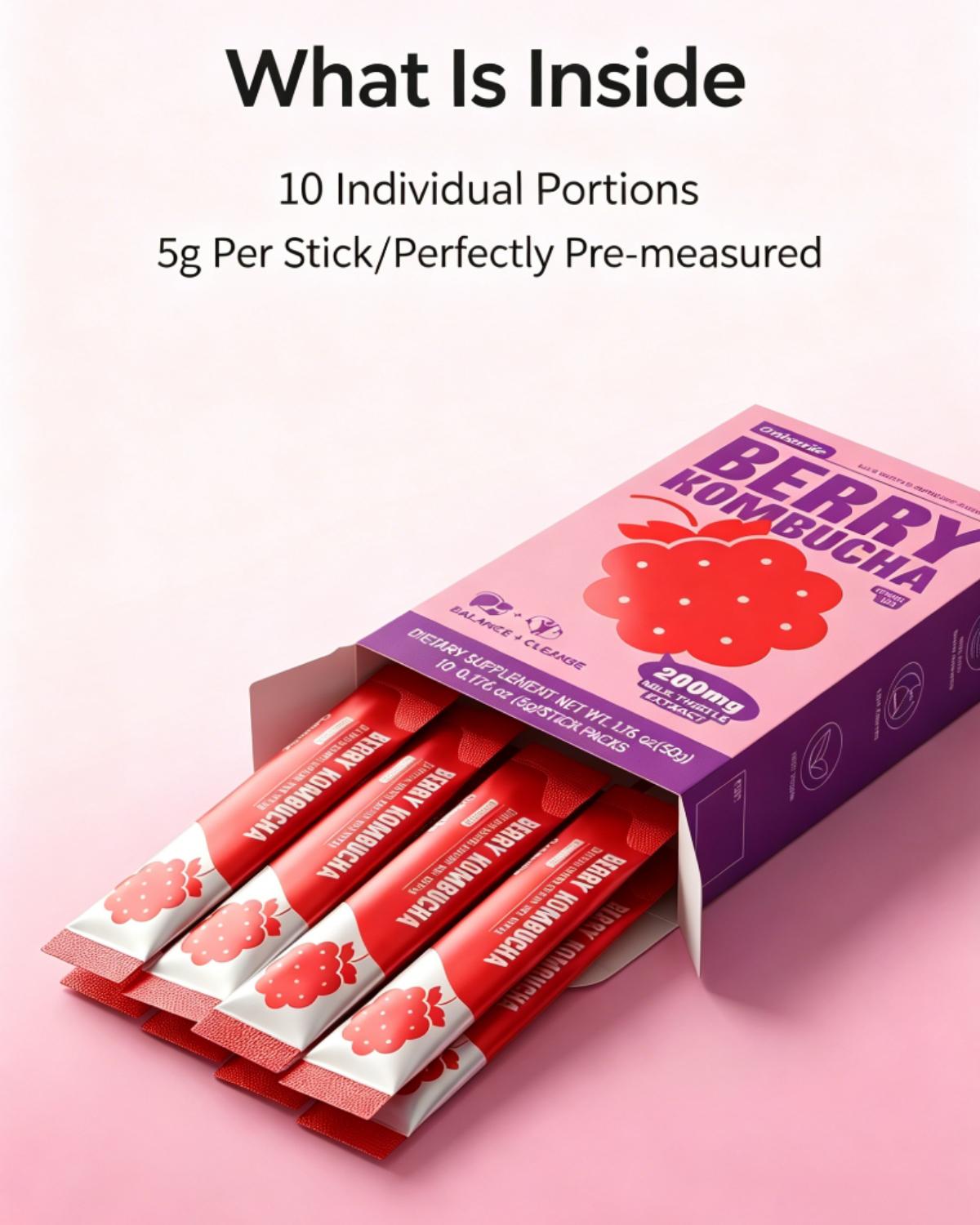 【Onismile Live】 Composite Berry Flavor Kombucha Contains Three Layers of Natural Liver-Protecting Ingredients. Essential for Drinking Alcohol, Staying Up Late and Social Events. Helps Reduce th PDCe Burden on the Liver.