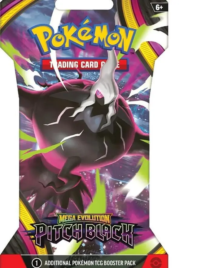 Pitch Black Sleeved Hanger Booster Pack - New Sealed Trading Card Packs for Mega Evolution Collectibles