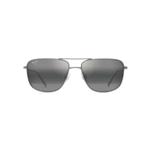 Maui Jim Mikioi Sunglasses 887-17 Matte Titanium Frame Neutral Grey Lenses