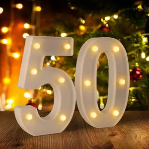 50th Birthday Decorations for Women Men, Light Up Numbers 50 Sign for 50th Wedding Anniversary, Party Backdrop Wall Decor, 50th Birthday Centerpieces Table Decoration