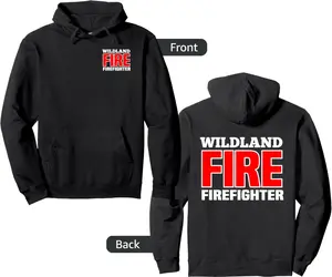 Wildland Fire Rescue Department Firefighters Firemen Uniform Pullover Hoodie 1