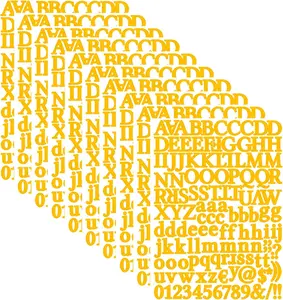 10 Sheets 1320 Alphabet Stickers Letter Sticker Vinyl Self-Adhesive Number Vinyl Stickers, Mailbox Numbers Labels DIY Crafts Art Making,  for Sign,Notebook,Classroom Decor