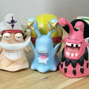 One Piece Den Den Mushi Transponder Snail Keychain Bag Charm Featuring Luffy Ace Doflamingo Big Mom Whitebeard Blackbeard Perfect Gift for Fans and Collectors