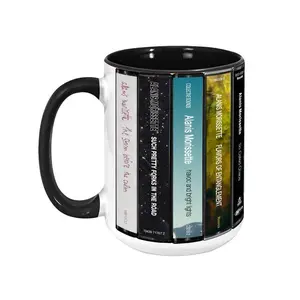 Alanis Morissette Cassette Mug, Retro Album Spines Coffee Cup, 90s Alt Rock Fan Gift, Jagged Little Pill Decor