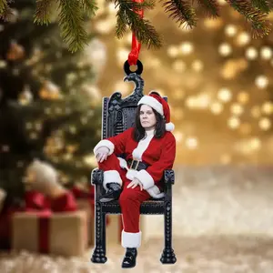 Ozzy Osbourne Ornament – 2D Flat Rocker Xmas Gift For Family Holiday Decor