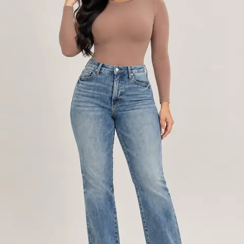 Esme Judy Blue High Waist Tummy Control Straight Leg Jean