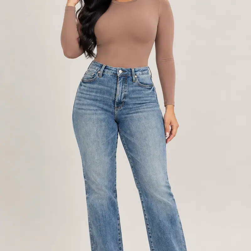 Esme Judy Blue High Waist Tummy Control Straight Leg Jean