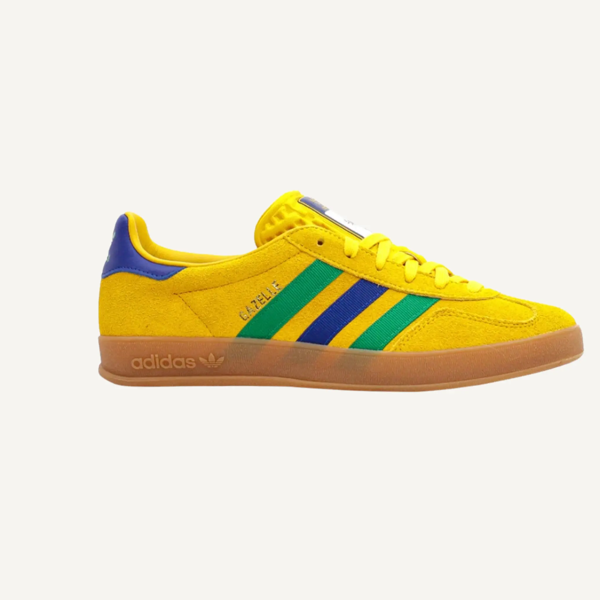 Adidas Originals Men's Yellow/Blue/Green Gazelle Indoor Shoes, IH9665, Sneaker, Footwear, Trainer
