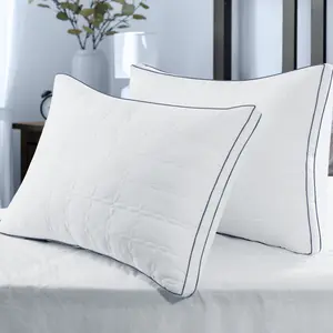 BedStory 2 Pack andard/Queen Pillows - Soft Down Alternative Fill, Ideal for Back/Side/Stomach Sleepers, cervical support Hybrid Memory Foam