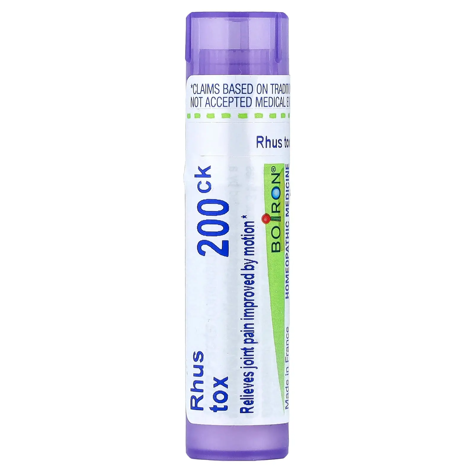 Boiron Rhus Tox, 200CK, Joint Pain Relief, Approx 80 Pellets | HSA/FSA Eligible
