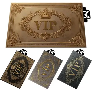 Debit Card Skin Sticker 4 Pack, Business Professional VIP Design, Waterproof Vinyl Credit Card Cover for Bank Cards, Anti-Scratch, Easy Apply & Remove