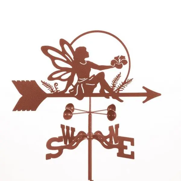 EZ Vane EZ1900-GR Fairy Weathervane with Garden Mount, 3 Protective Coatings, 70" H x 21" W x 9" L, Directional EWNS, Easily Installs on Lawn, Metal